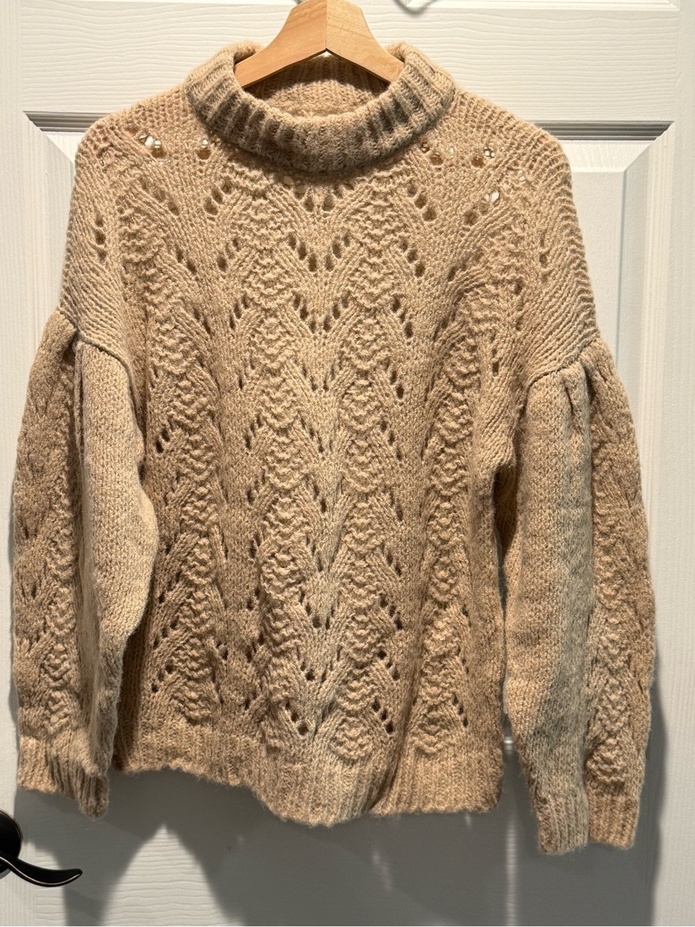 NWOT Kate Spade Pointelle Stitch Alpaca Wool Blend Sweater - Picture 2 of 4